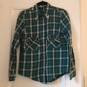 Zara Plaid Stud Shirt